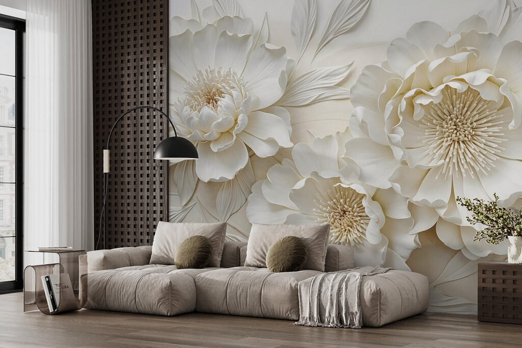 Fiori bianchi, cuori dorati — ambiente 6