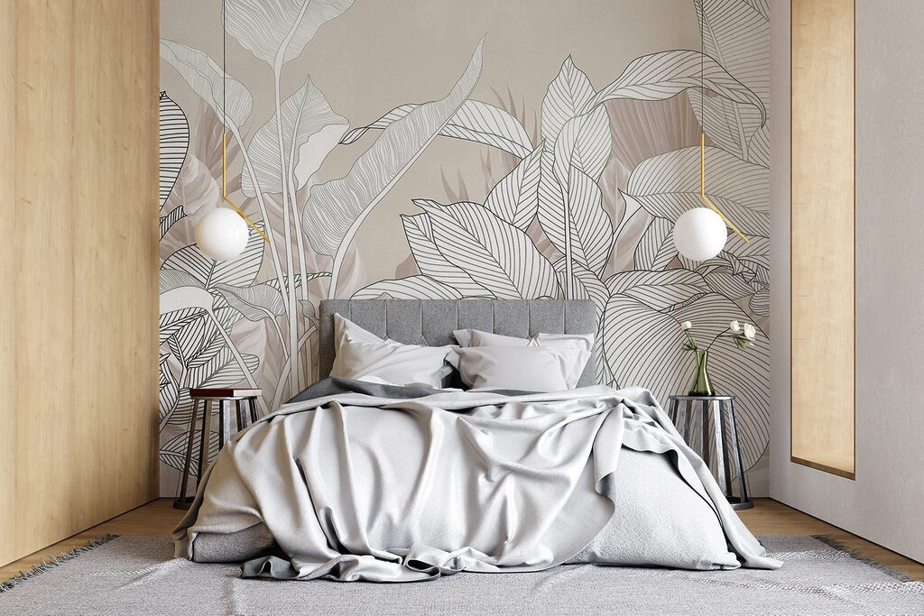 Foglie bianche nervate — ambiente 2
