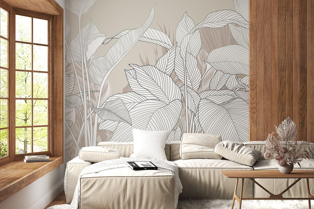 Foglie bianche nervate — ambiente 3
