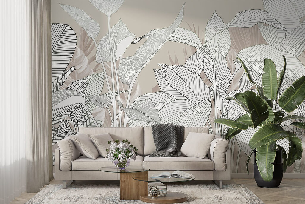 Foglie bianche nervate — ambiente 5