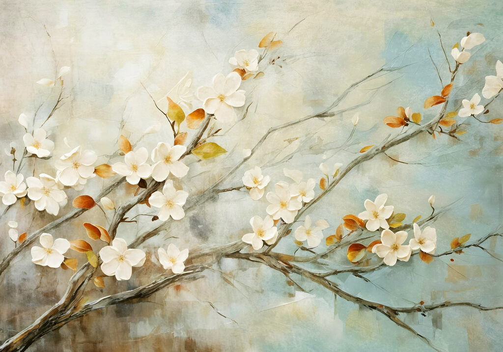 Fiori su rami sottili — design completo