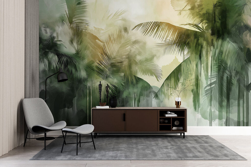 Palme verdi a pennellate — ambiente 4