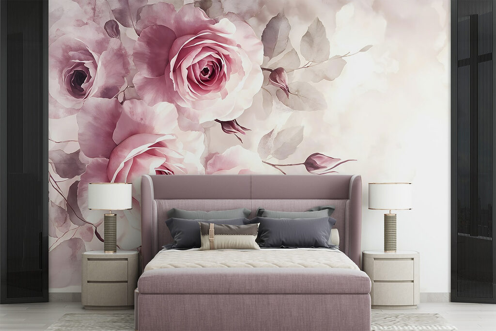 Rose rosa a sinistra — ambiente 1