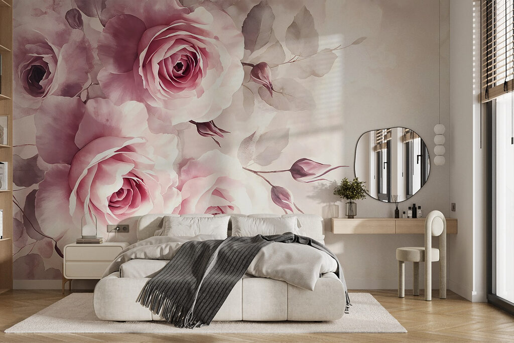 Rose rosa a sinistra — ambiente 3