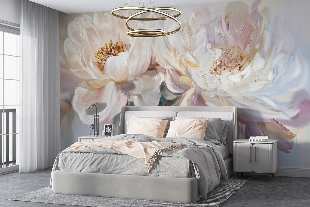 Peonie bianche su pastello — ambiente 2