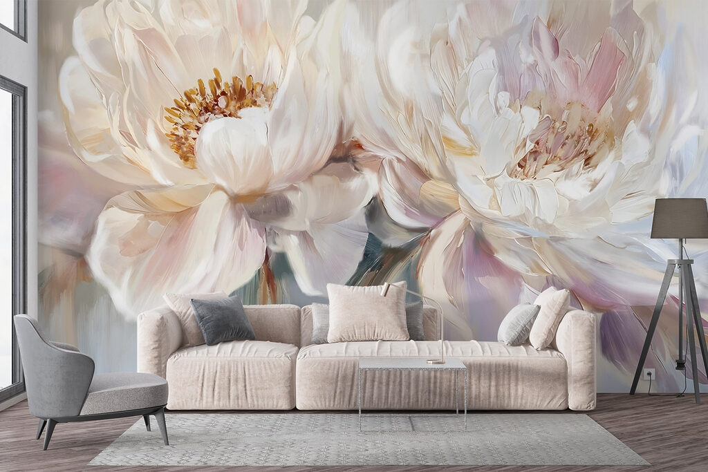 Peonie bianche su pastello — ambiente 5