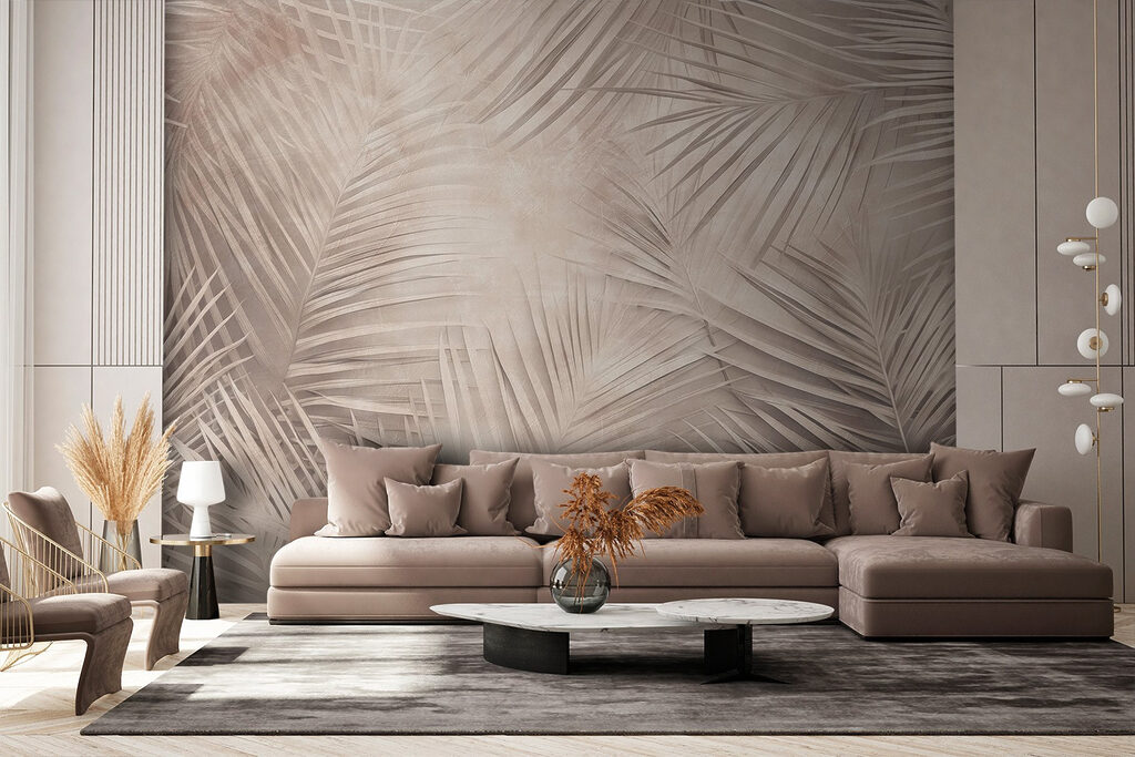 Palme fitte su taupe — ambiente 1