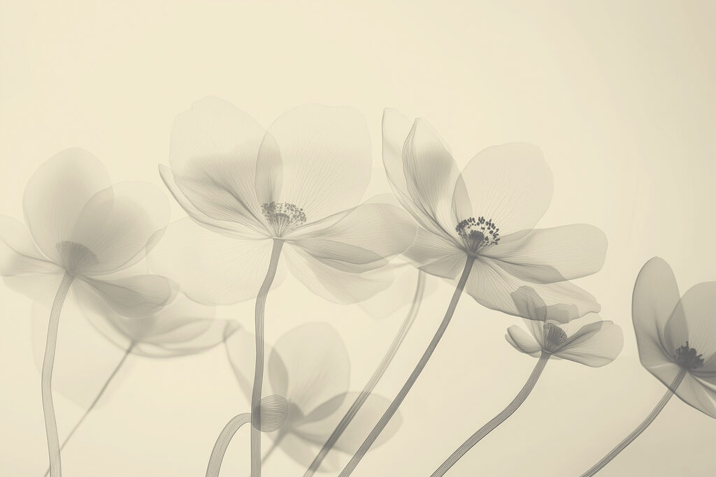 Fiori trasparenti — design completo