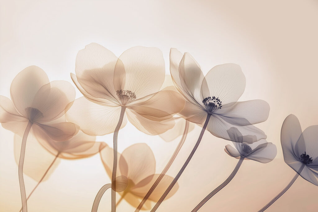 Fiori trasparenti — design completo