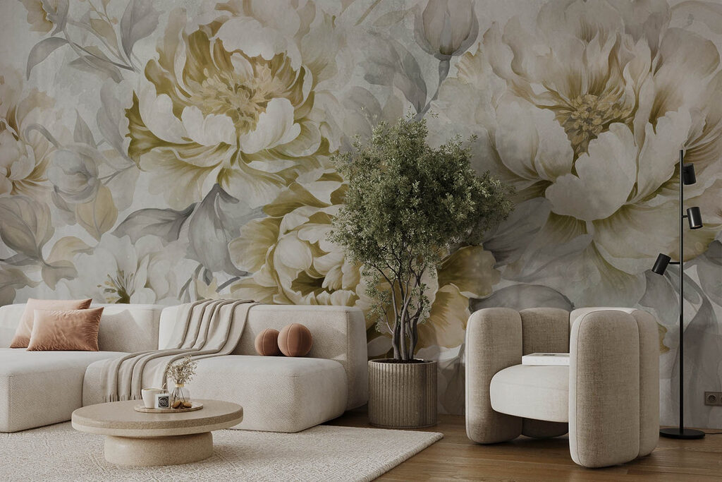 Peonie ad acquerello — ambiente 2