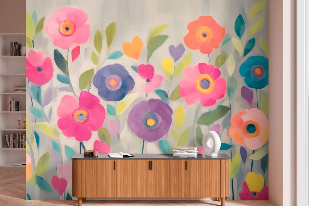 Fiori colorati su campiture — ambiente 1