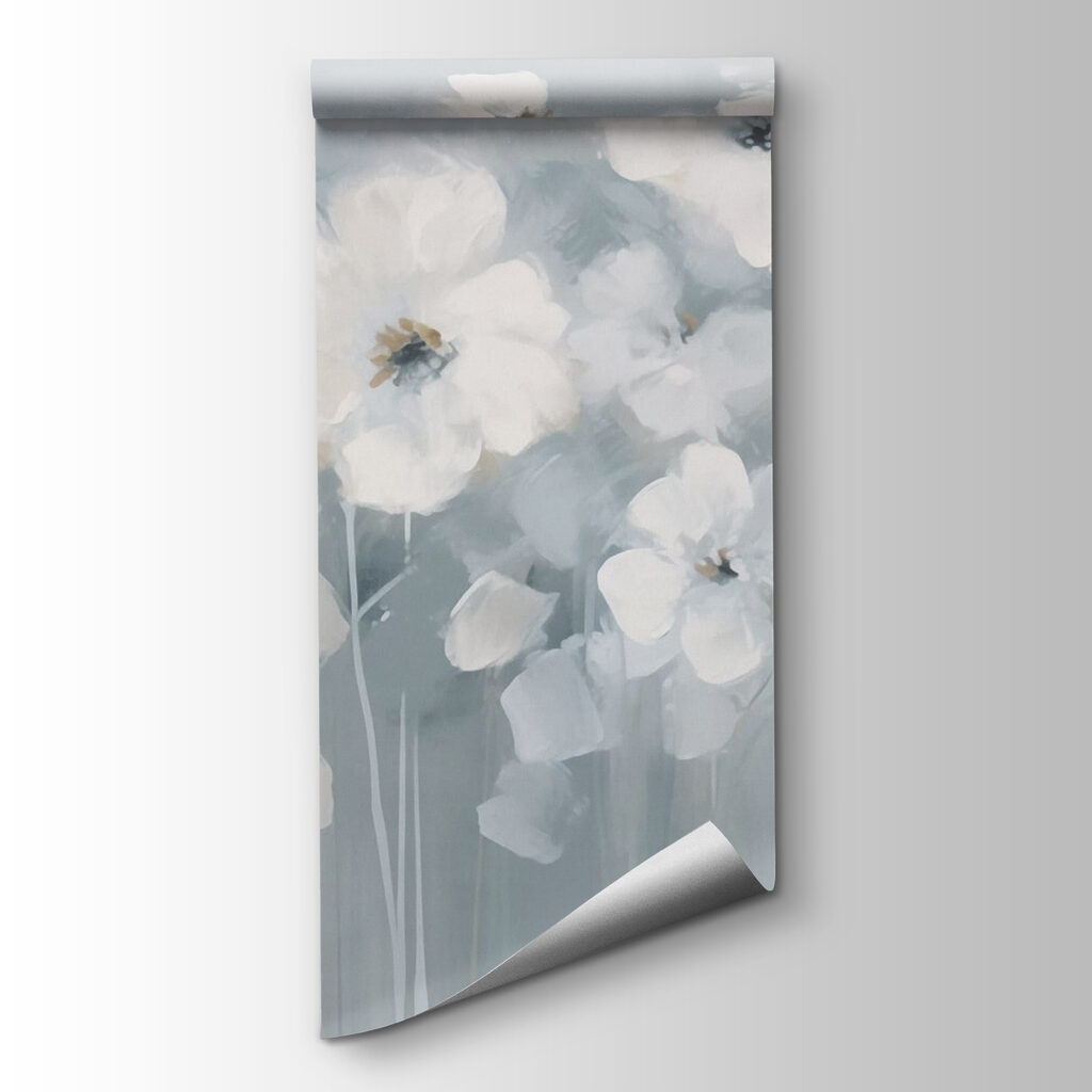 Fiori bianchi su strisce — vista del prodotto