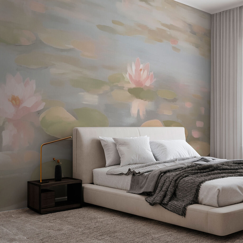 Ninfee rosa sull’acqua — ambiente 2