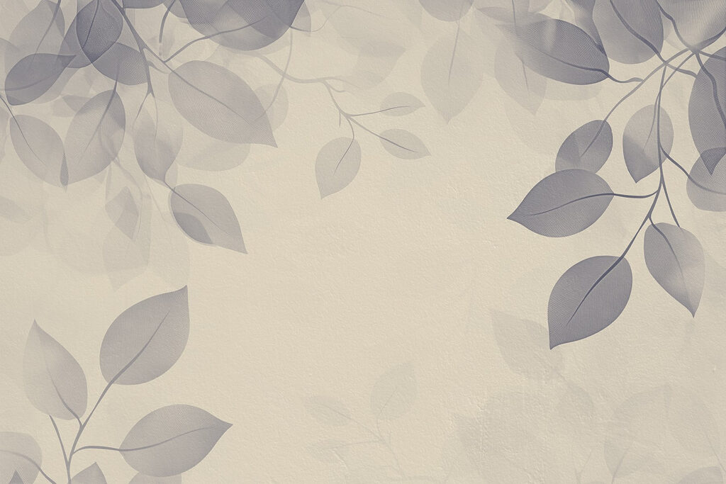 Ombra grigia di foglie — design completo
