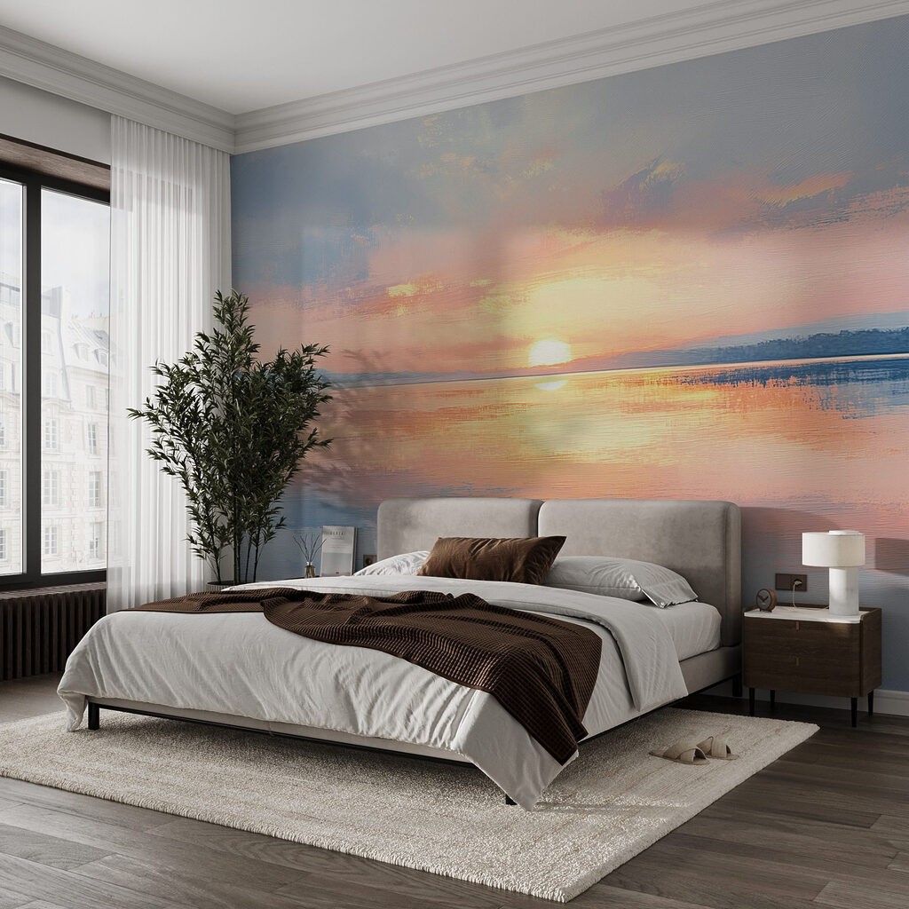 Sole serale sul lago — ambiente 1