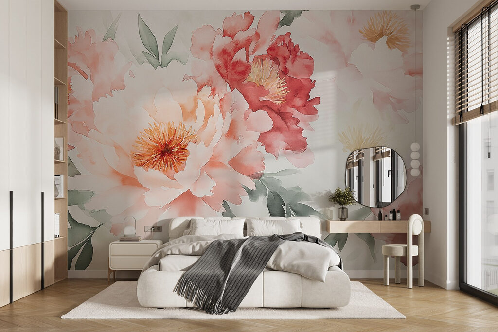 Fiori rosa in acquerello — ambiente 2