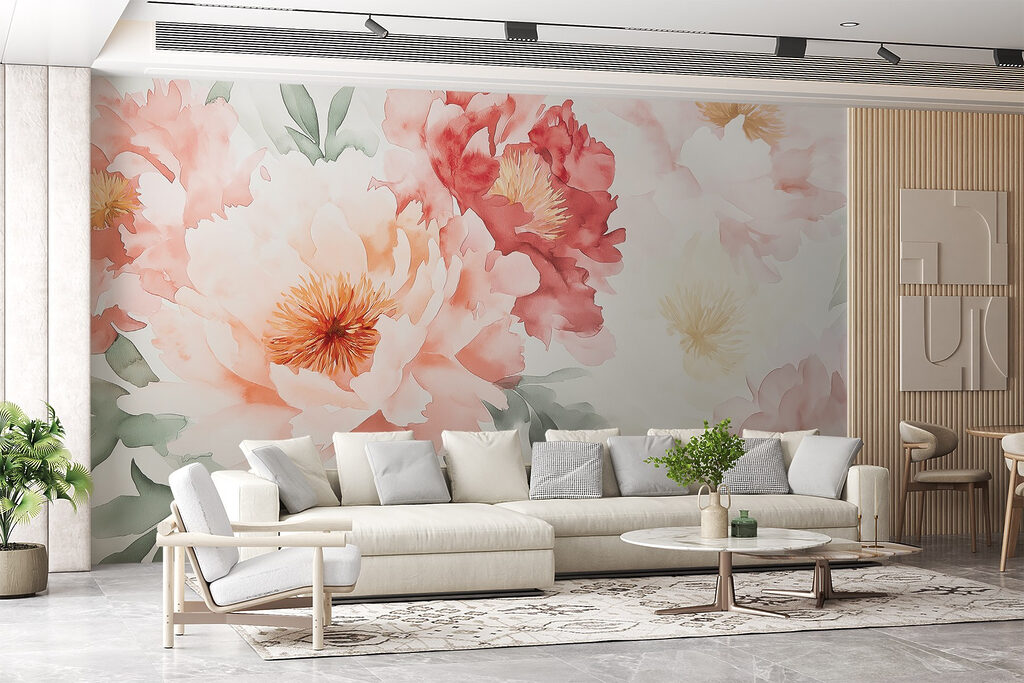 Fiori rosa in acquerello — ambiente 3