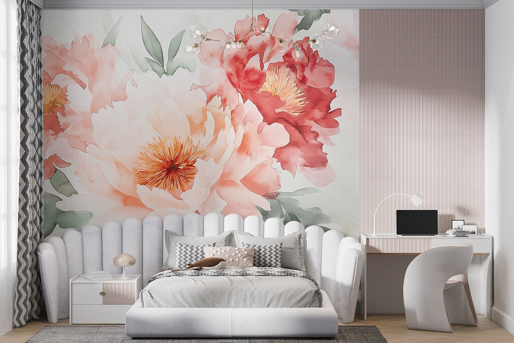 Fiori rosa in acquerello — ambiente 4