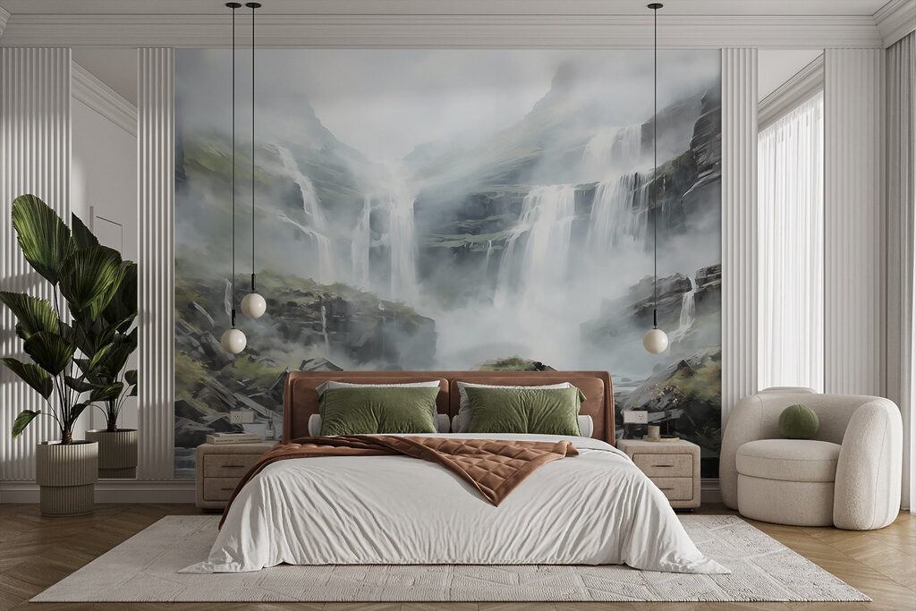 Cascata su rocce grigie — ambiente 1