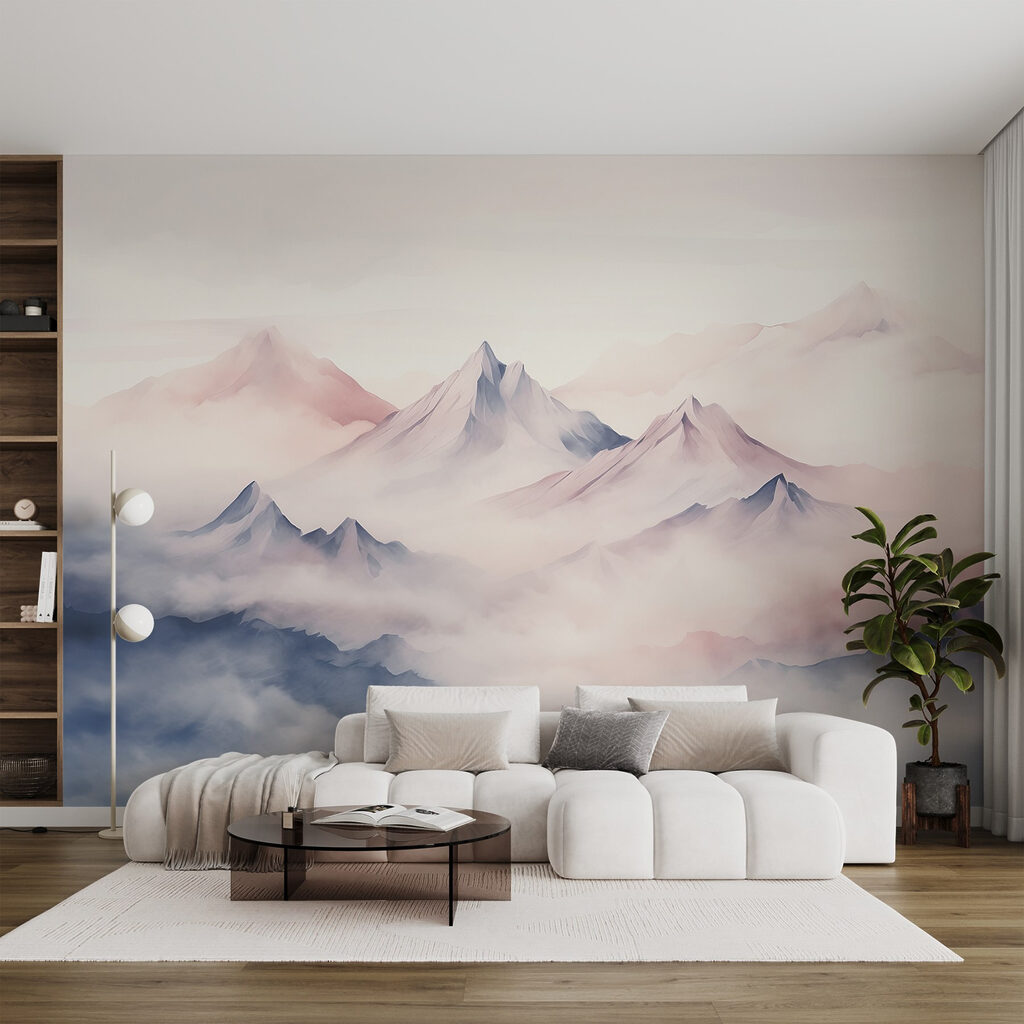 Nebbia rosa sulle montagne — ambiente 2