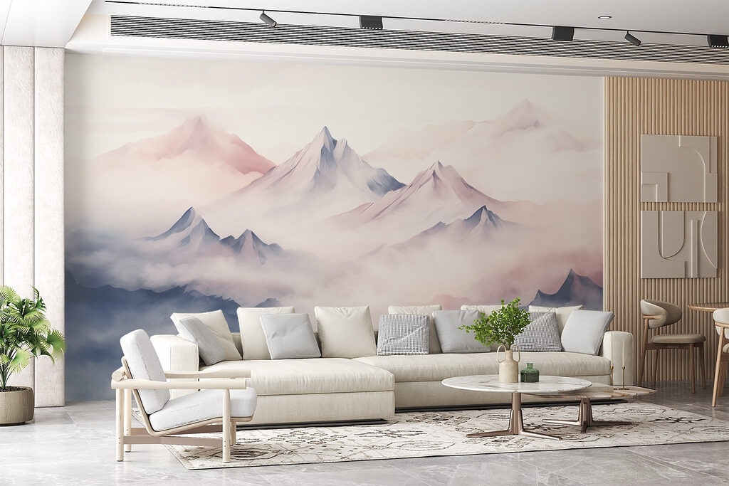 Nebbia rosa sulle montagne — ambiente 3