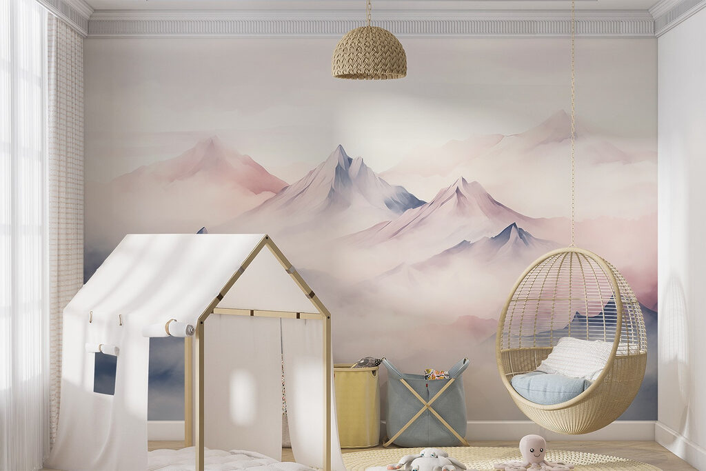 Nebbia rosa sulle montagne — ambiente 4