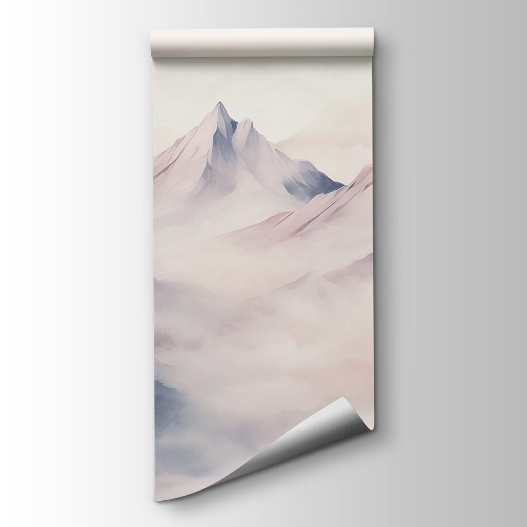 Nebbia rosa sulle montagne — vista del prodotto