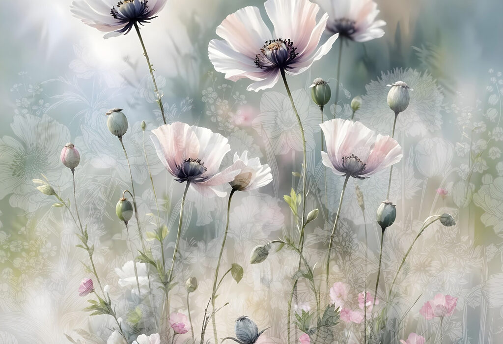 Fiori nella foschia — design completo