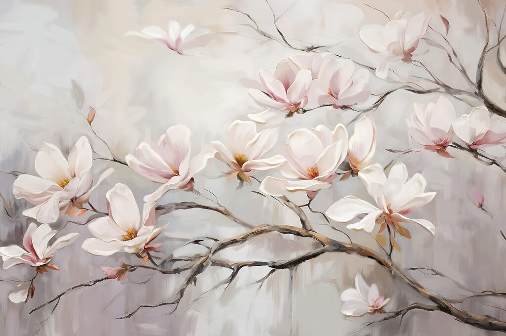 Magnolia sulla parete — design completo