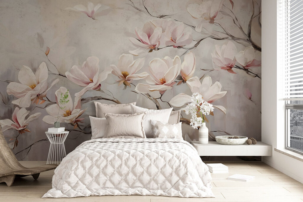 Magnolia sulla parete in un ambiente
