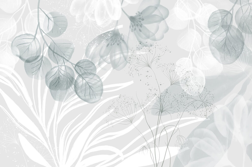 Foglie tonde su palme — design completo