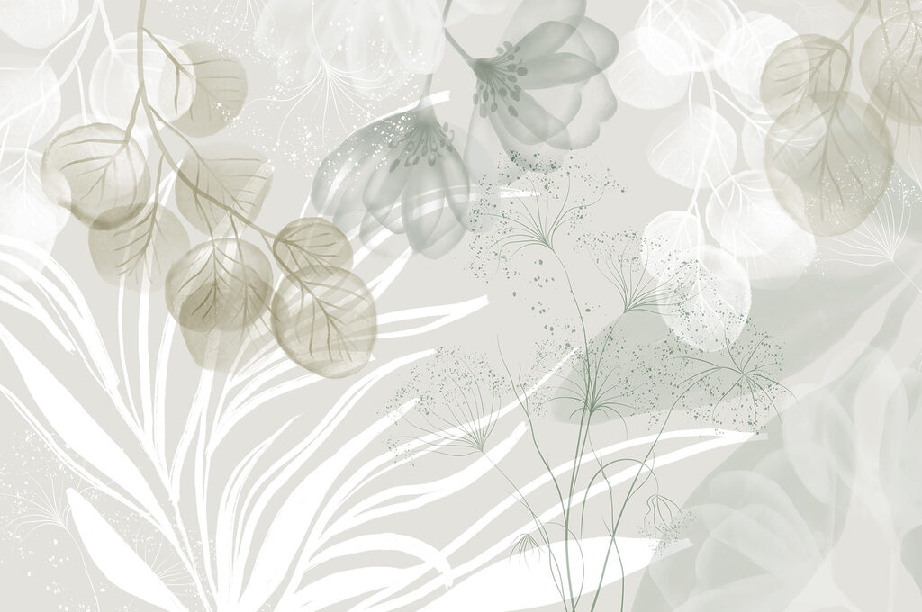 Foglie tonde su palme — design completo