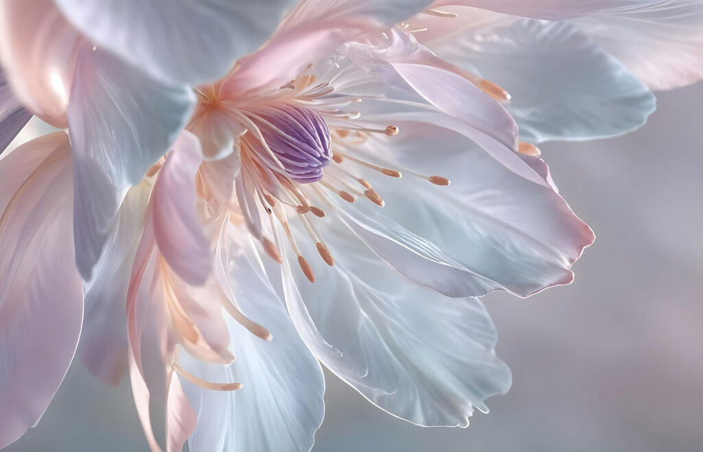 Fiore dai riflessi perlati — design completo
