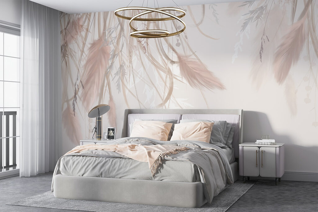 Piume rosa su rametti — ambiente 2