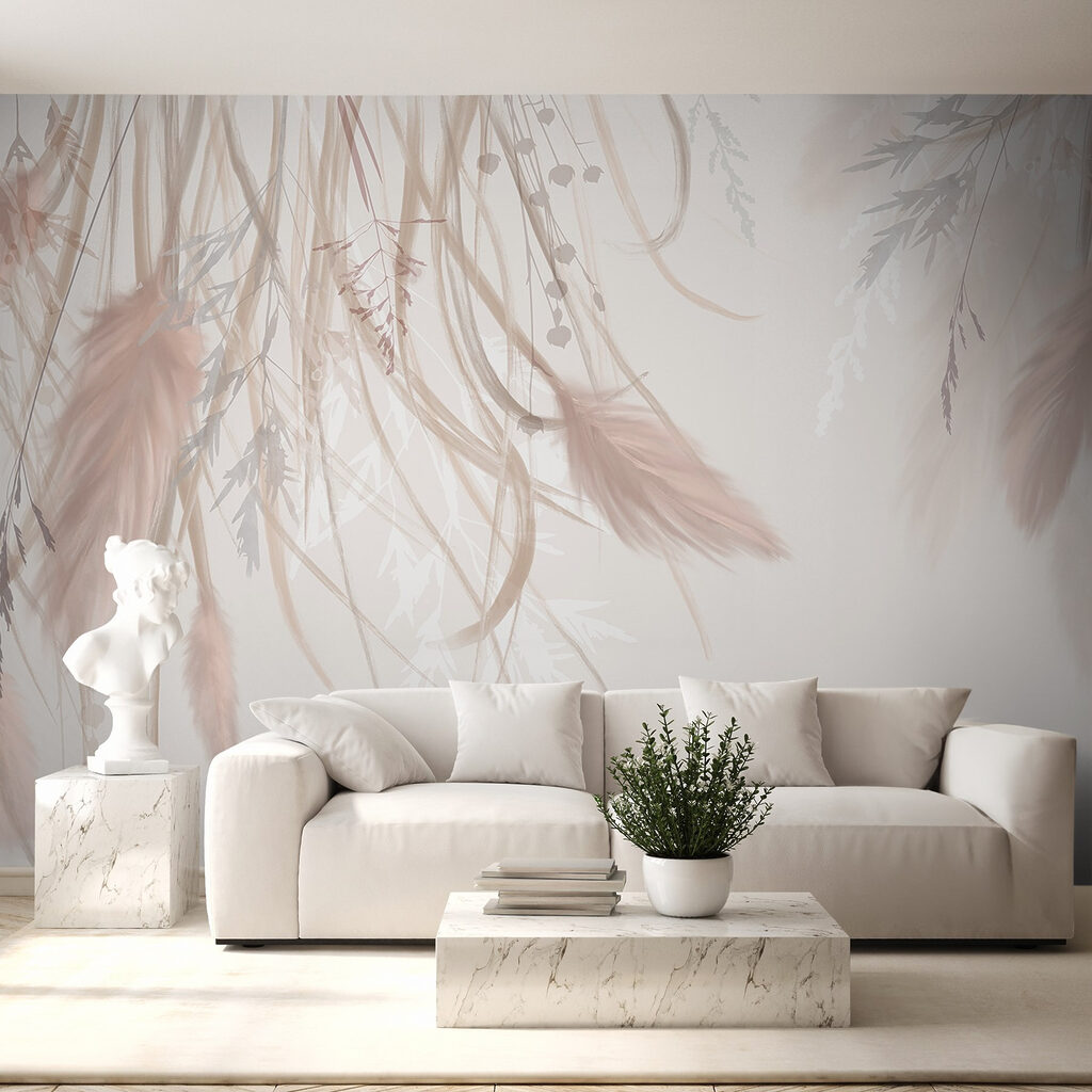 Piume rosa su rametti — ambiente 4