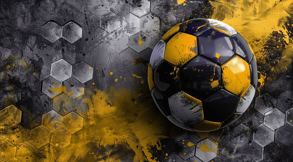 Pallone nero e giallo — design completo