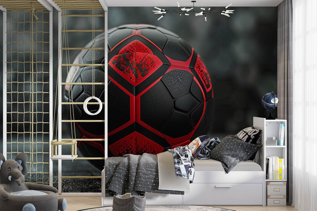 Pallone nero e rosso — ambiente 1