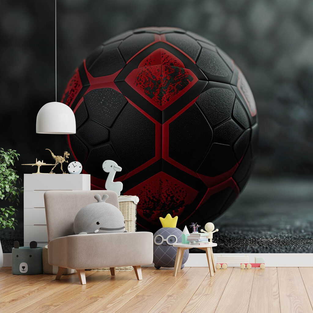 Pallone nero e rosso — ambiente 3