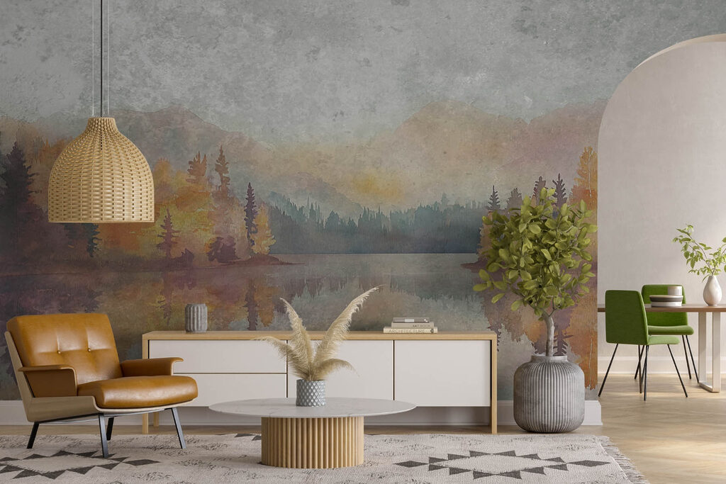 Bosco d’autunno sull’acqua — ambiente 1