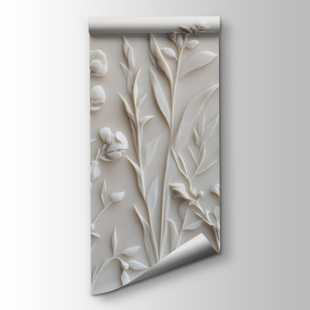 Fiori allineati su grigio — vista del prodotto