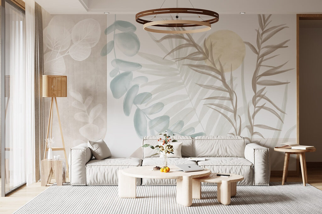 Foglie su campiture chiare — ambiente 4