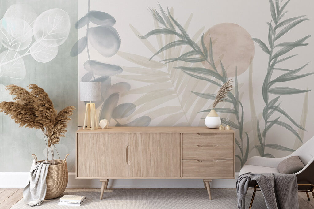 Foglie su campiture chiare — ambiente 4