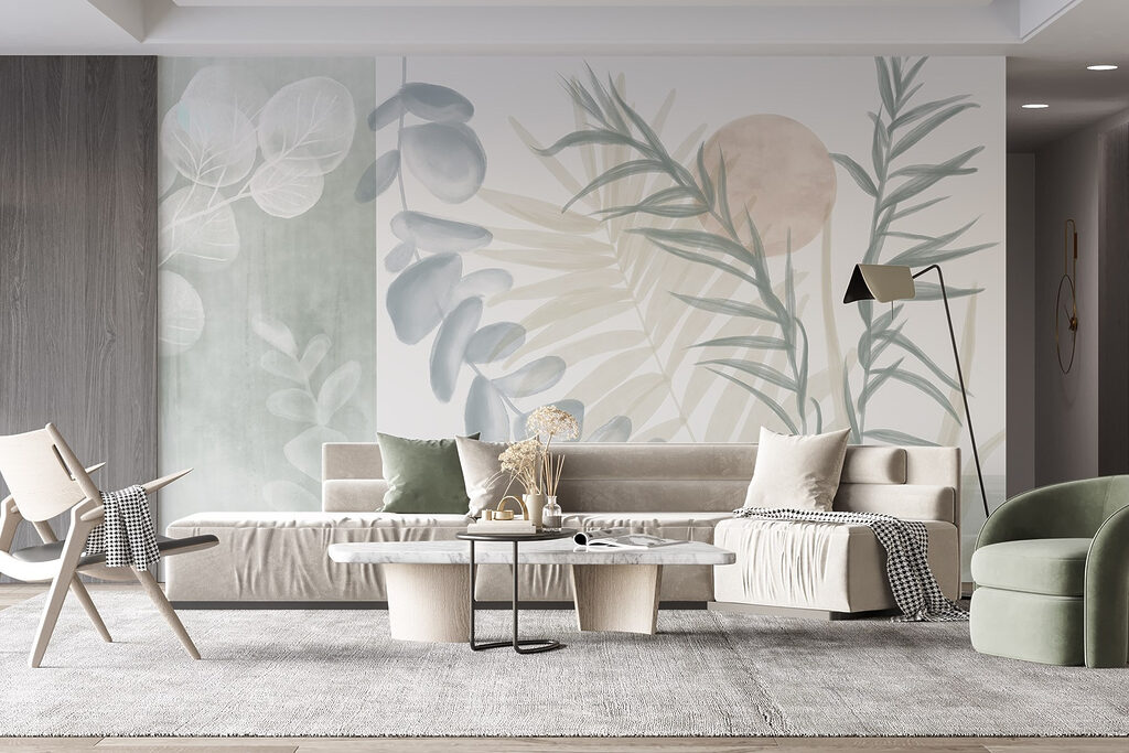 Foglie su campiture chiare — ambiente 5