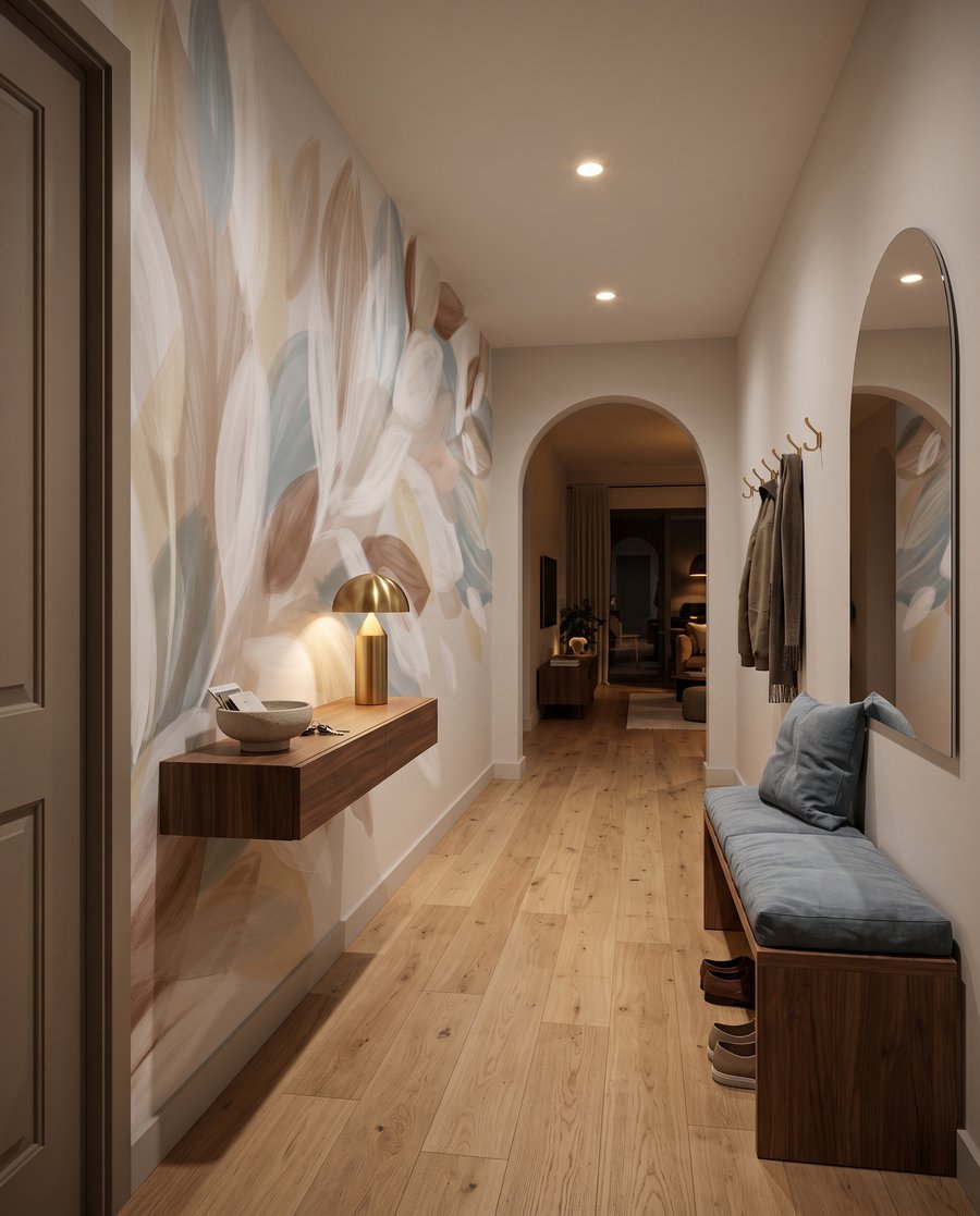 Foglie chiare a pennellate — ambiente 2