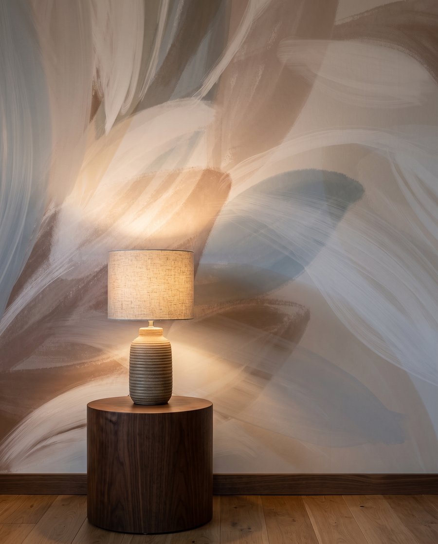 Foglie chiare a pennellate — ambiente 4