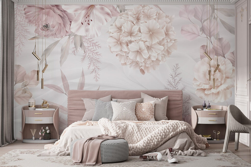 Fiori rosa su palme — ambiente 1