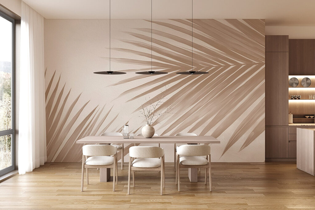 Palme da due angoli in un ambiente