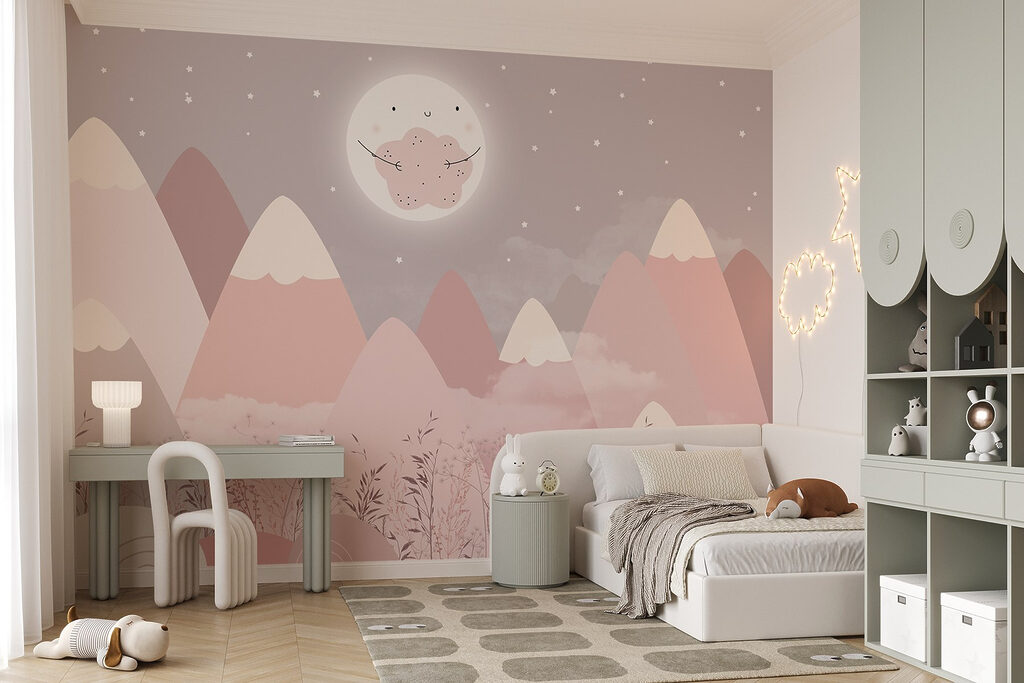 Luna sopra cime rosa — ambiente 3