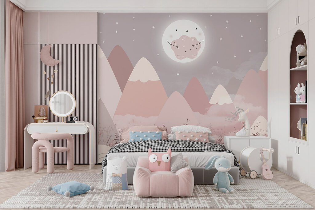 Luna sopra cime rosa — ambiente 5