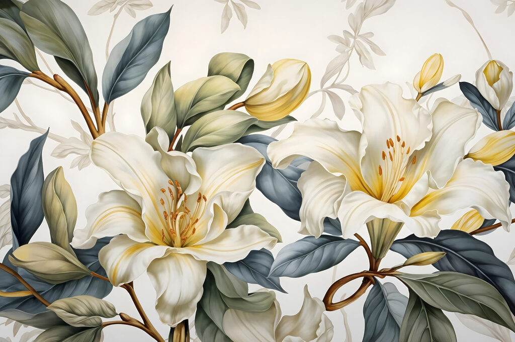 Gigli con accenti gialli — design completo